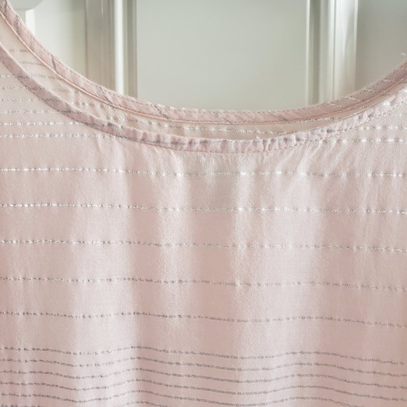 PEYTON & PARKER Blush Pink Extended Sleeve Stripe Womens Dress SZ XS - Picture 4 of 16